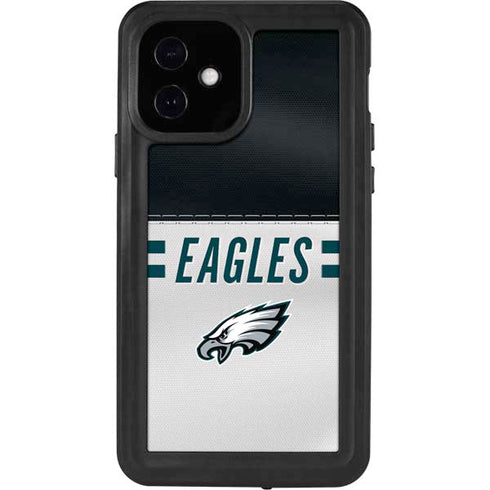 NFL Philadelphia Eagles White Striped iPhone 12 Waterproof Case