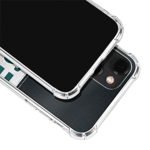 NFL Philadelphia Eagles White Striped iPhone 13 Clear Case