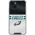 NFL Philadelphia Eagles White Striped iPhone 13 Mini Clear Case
