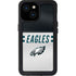 NFL Philadelphia Eagles White Striped iPhone 13 Mini Waterproof Case