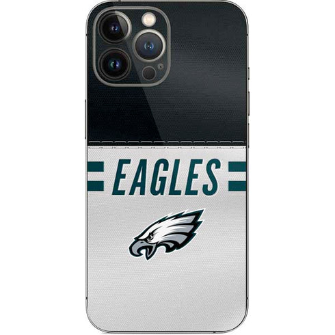 NFL Philadelphia Eagles White Striped iPhone 13 Pro Max Skin