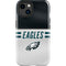 NFL Philadelphia Eagles White Striped iPhone 14 Plus Impact Case