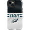 NFL Philadelphia Eagles White Striped iPhone 15 Plus Impact Case