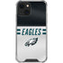 NFL Philadelphia Eagles White Striped iPhone 15 Plus Clear Case