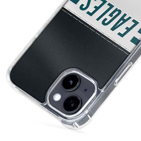 NFL Philadelphia Eagles White Striped iPhone 15 Plus MagSafe Case