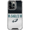 NFL Philadelphia Eagles White Striped iPhone 14 Pro Clear Case