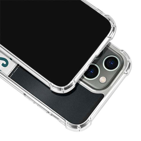 NFL Philadelphia Eagles White Striped iPhone 15 Pro Clear Case