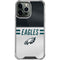 NFL Philadelphia Eagles White Striped iPhone 14 Pro Max Clear Case
