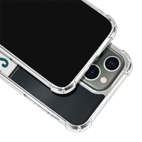 NFL Philadelphia Eagles White Striped iPhone 14 Pro Max Clear Case