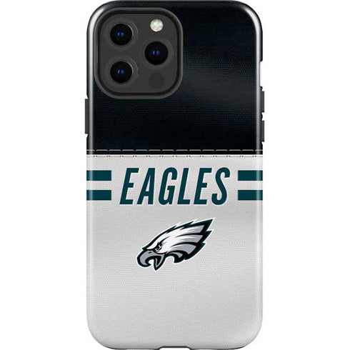 NFL Philadelphia Eagles White Striped iPhone 15 Pro Max Impact Case