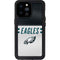 NFL Philadelphia Eagles White Striped iPhone 14 Pro Max Waterproof Case
