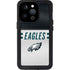 NFL Philadelphia Eagles White Striped iPhone 14 Pro Waterproof Case