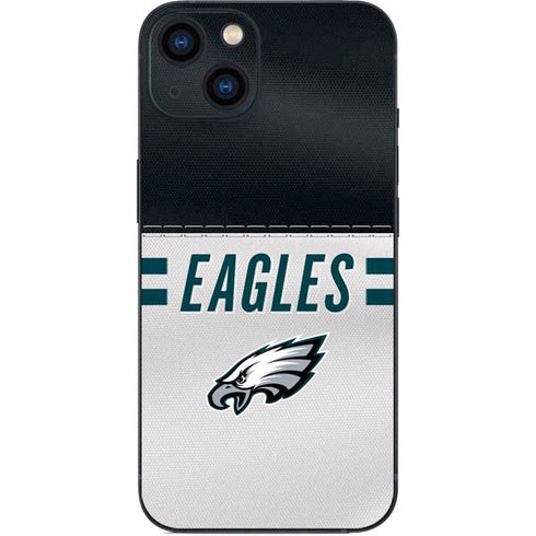 NFL Philadelphia Eagles White Striped iPhone 14 Skin