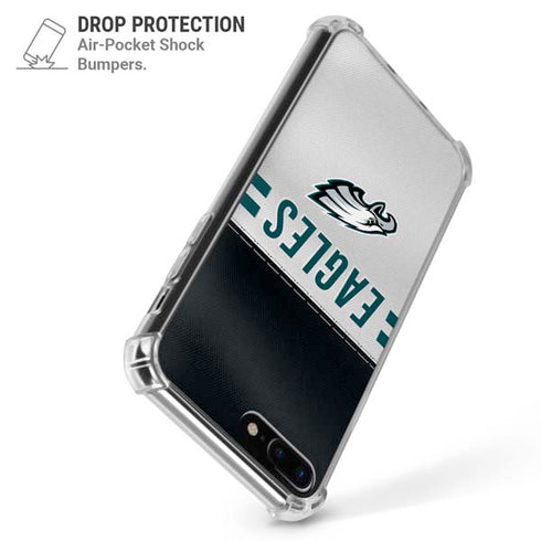NFL Philadelphia Eagles White Striped iPhone 7/8 Plus Clear Case