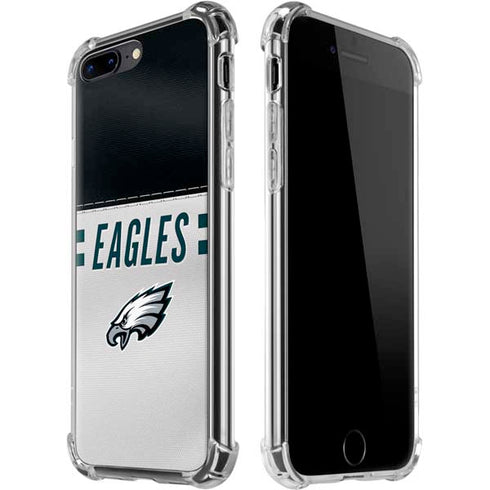 NFL Philadelphia Eagles White Striped iPhone 7/8 Plus Clear Case