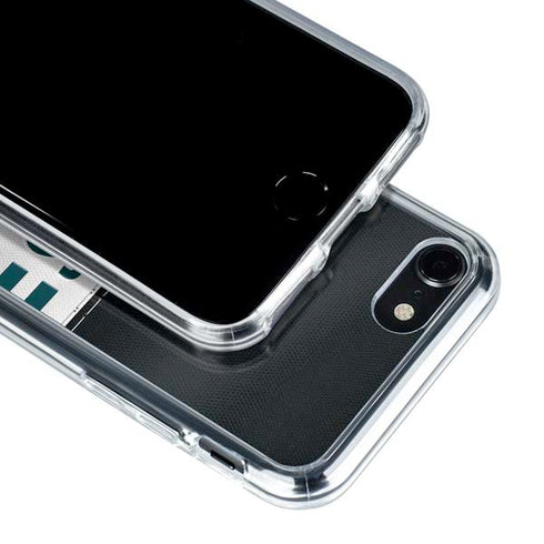 NFL Philadelphia Eagles White Striped iPhone SE (2nd & 3rd Gen) Clear Case