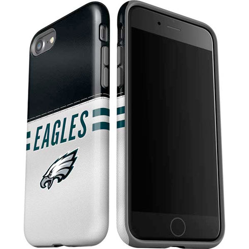 NFL Philadelphia Eagles White Striped iPhone SE (2nd & 3rd Gen) Pro Case