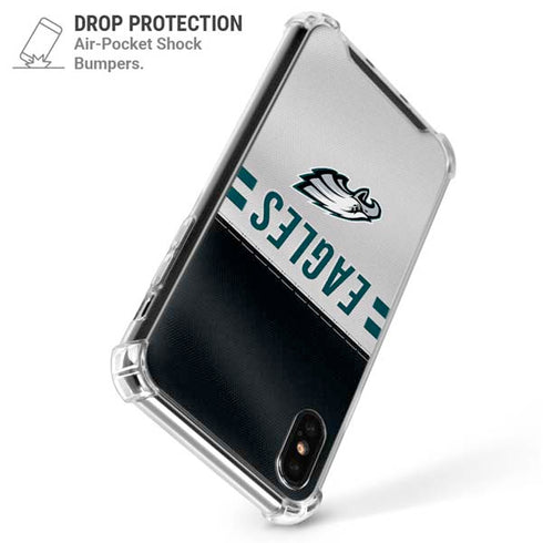 NFL Philadelphia Eagles White Striped iPhone X/XS Clear Case