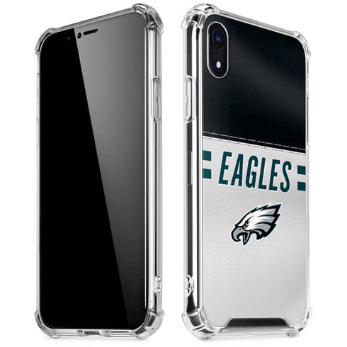 NFL Philadelphia Eagles White Striped iPhone XR Clear Case