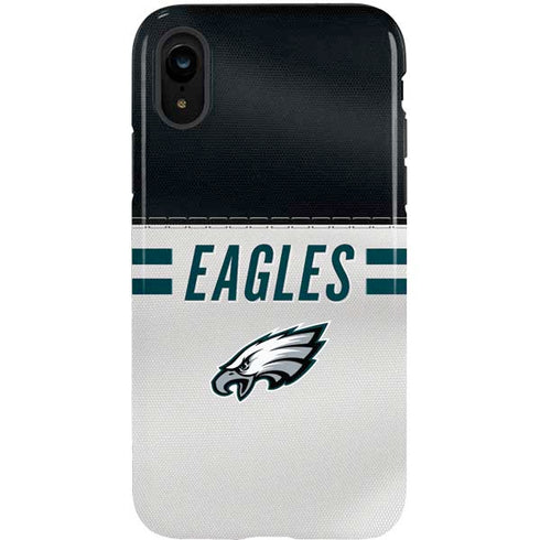 NFL Philadelphia Eagles White Striped iPhone XR Pro Case