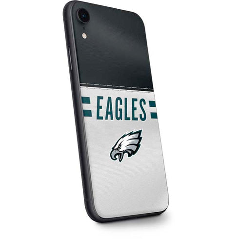 NFL Philadelphia Eagles White Striped iPhone XR Skin