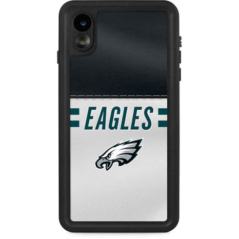 NFL Philadelphia Eagles White Striped iPhone XR Waterproof Case