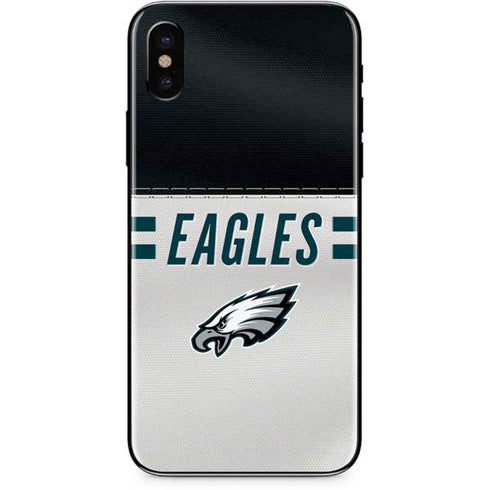 NFL Philadelphia Eagles White Striped iPhone XS Skin