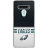 NFL Philadelphia Eagles White Striped LG Stylo 6 Clear Case