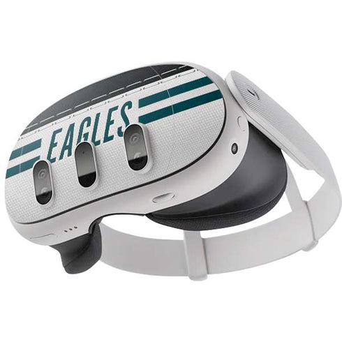 NFL Philadelphia Eagles White Striped Meta Quest 3 Skin