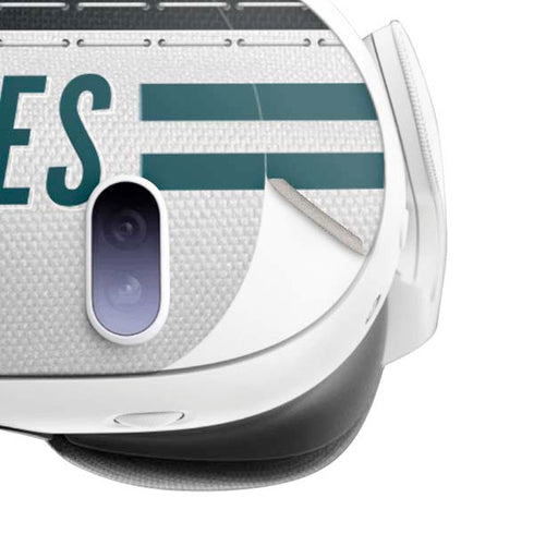 NFL Philadelphia Eagles White Striped Meta Quest 3 Skin