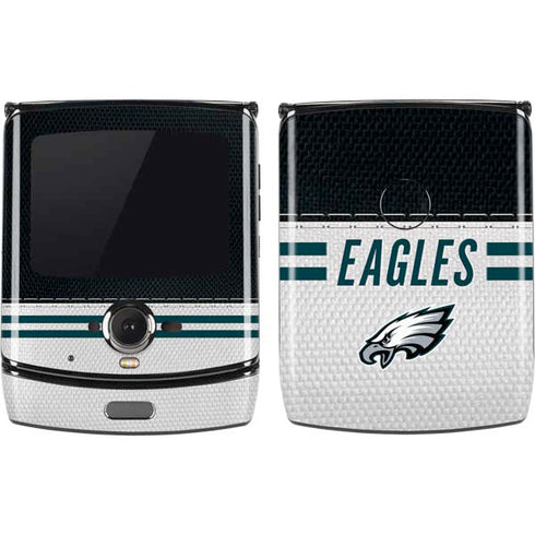 NFL Philadelphia Eagles White Striped Motorola RAZR Skin