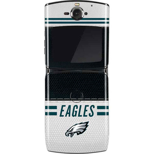 NFL Philadelphia Eagles White Striped Motorola RAZR Skin