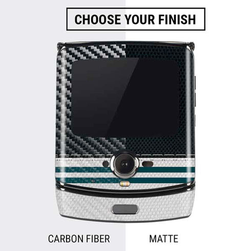 NFL Philadelphia Eagles White Striped Motorola RAZR Skin