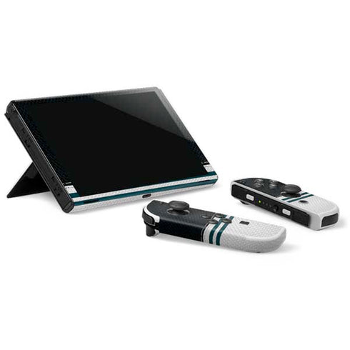 NFL Philadelphia Eagles White Striped Nintendo Switch OLED (2021) Skin