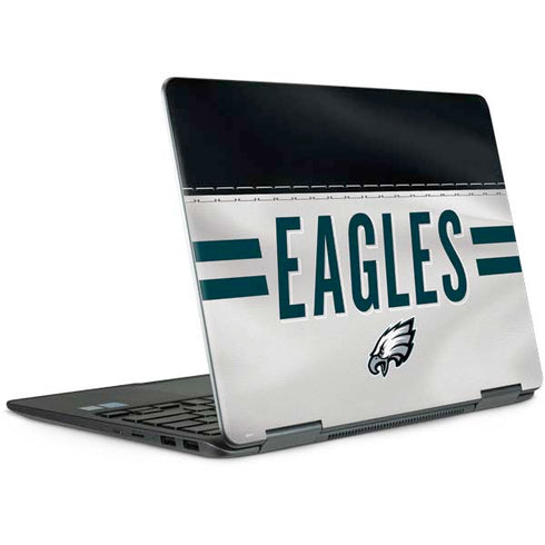 NFL Philadelphia Eagles White Striped Notebook 9 Pro 13in (2017) Skin