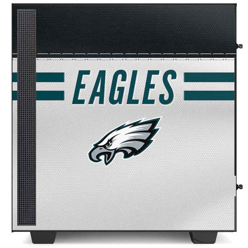 NFL Philadelphia Eagles White Striped NZXT H510 Compact ATX Mid-Tower Case Skin