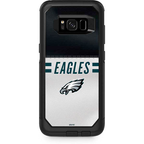 NFL Philadelphia Eagles White Striped Otterbox Commuter Galaxy Skin