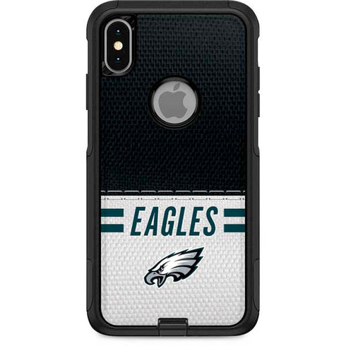 NFL Philadelphia Eagles White Striped Otterbox Commuter iPhone Skin