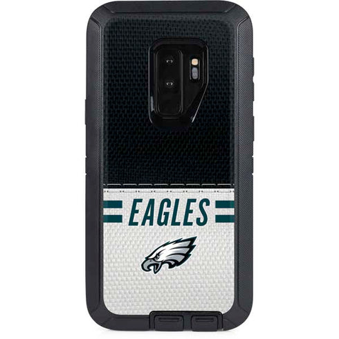 NFL Philadelphia Eagles White Striped Otterbox Defender Galaxy Skin