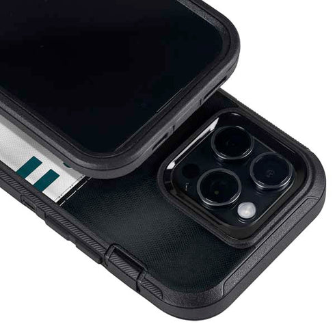 NFL Philadelphia Eagles White Striped Otterbox Defender iPhone Skin