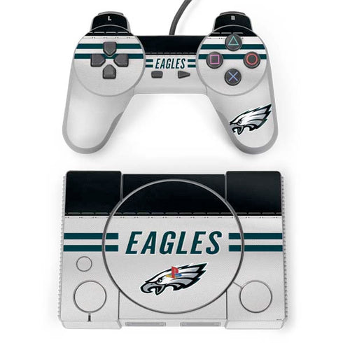 NFL Philadelphia Eagles White Striped PlayStation Classic Bundle Skin