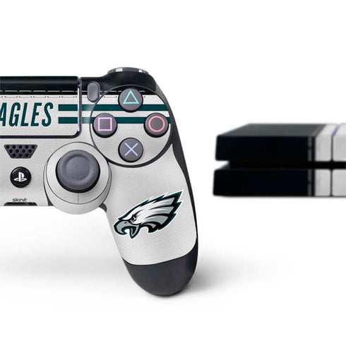 NFL Philadelphia Eagles White Striped PS4 Console and Controller Bundle Skin