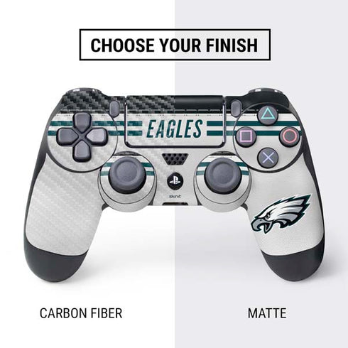 NFL Philadelphia Eagles White Striped PS4 Controller Skin
