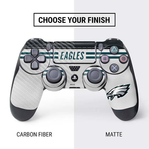 NFL Philadelphia Eagles White Striped PS4 Pro/Slim Controller Skin