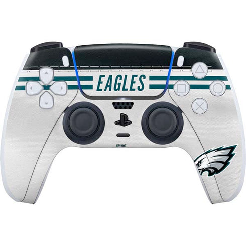 NFL Philadelphia Eagles White Striped PS5 Controller Skin