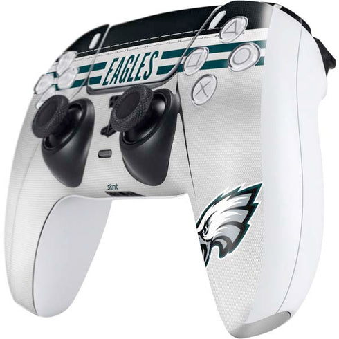 NFL Philadelphia Eagles White Striped PS5 Controller Skin