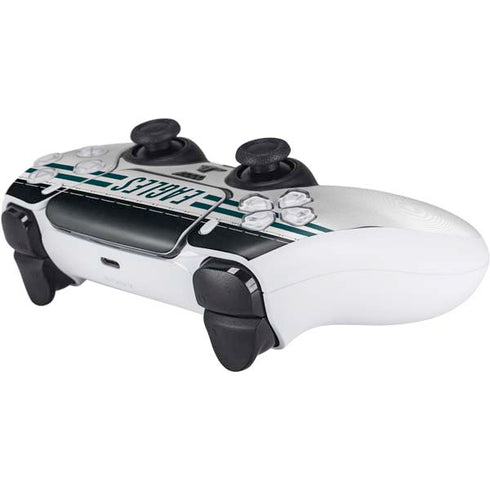 NFL Philadelphia Eagles White Striped PS5 Controller Skin