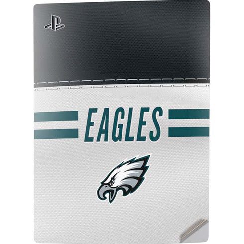 NFL Philadelphia Eagles White Striped PS5 Digital Edition Console Skin