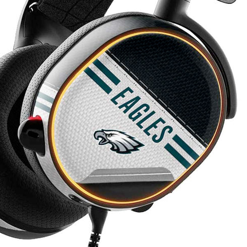 NFL Philadelphia Eagles White Striped SteelSeries Arctis 3 Skin