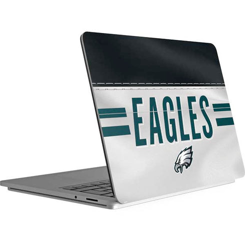 NFL Philadelphia Eagles White Striped Surface Laptop Studio Skin